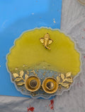 Agate resin ritual plates