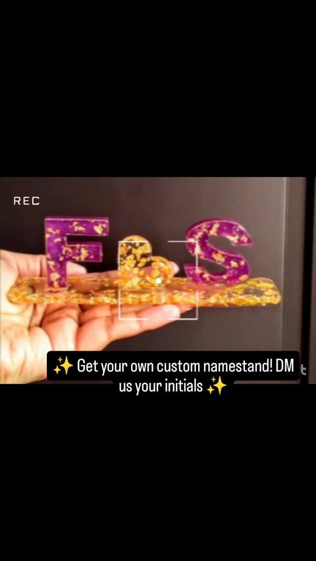 Resin desk name stand