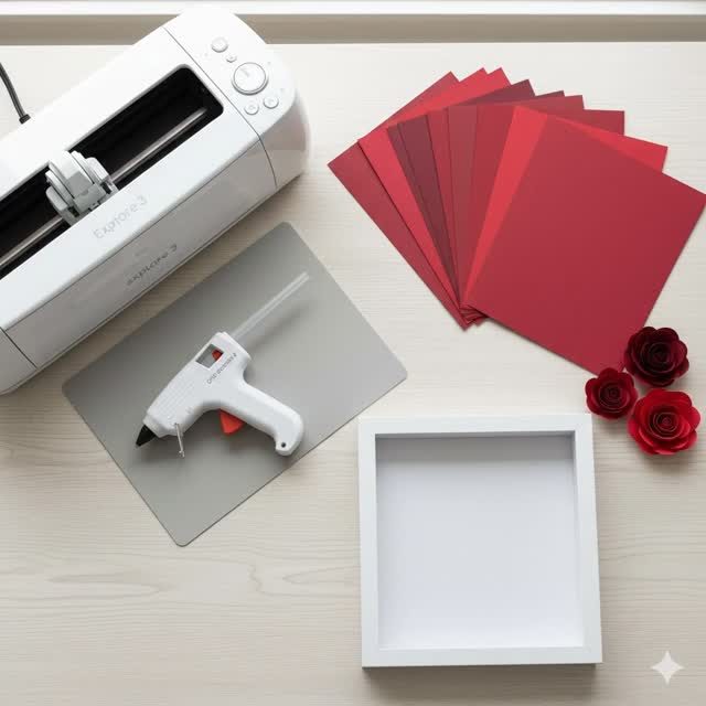 Paper-rose shadow boxes