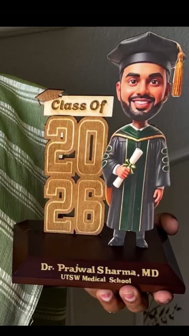 Laser-engraved graduation keepsake