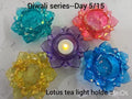 Resin lotus tea light holders