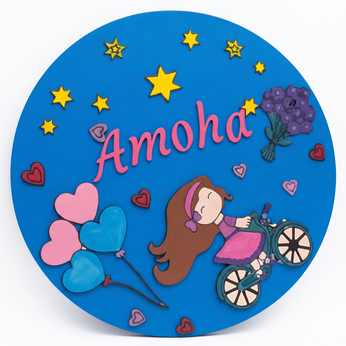 Personalized Name Plate Painting Kit for Kids | DIY Wood Craft Kit | 12- inch Custom Name Sign | Party Favor & Return Gift